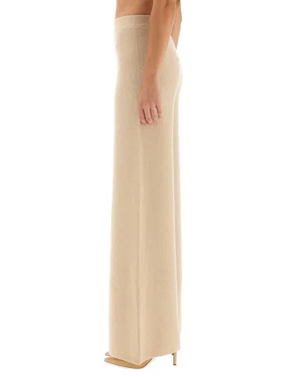 Max Mara Wide Pants "judy" In Neutral