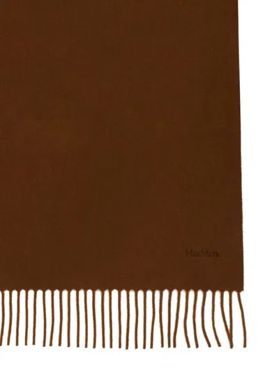 Max Mara Soft Touch Fringed Scarf In Brown