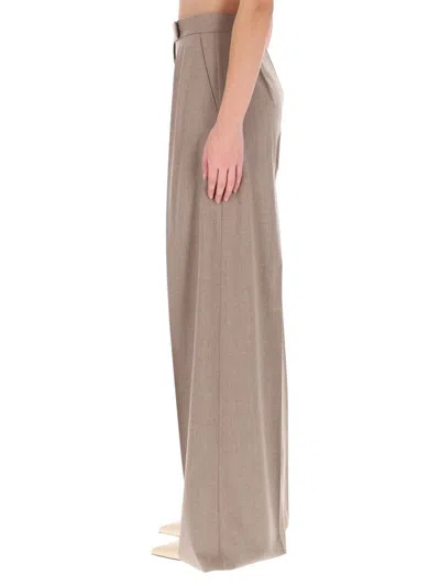 Max Mara High Waist Wide Leg Trousers Zulia In Brown