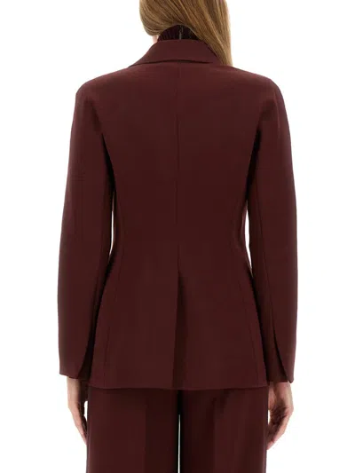 Max Mara "piano Wing" Jacket In Burgundy