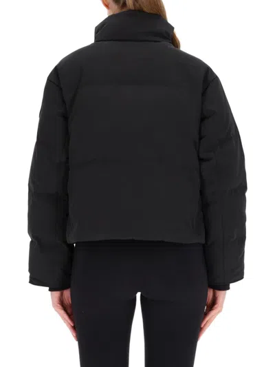 Canada Goose Cropped Black Jacket In Black