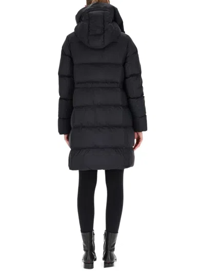 Canada Goose Knee-length Black Puffer Coat In Multi