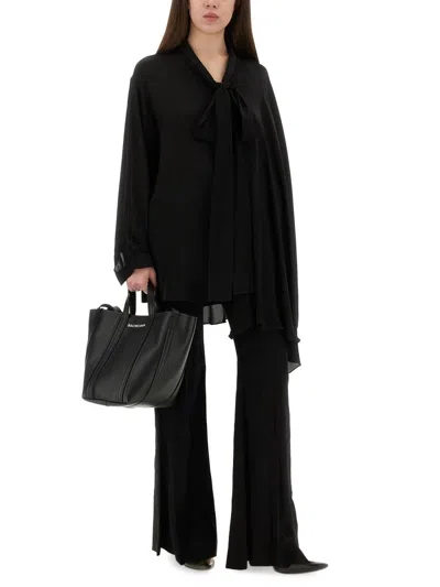 Balenciaga Blouse With Scarf In Black