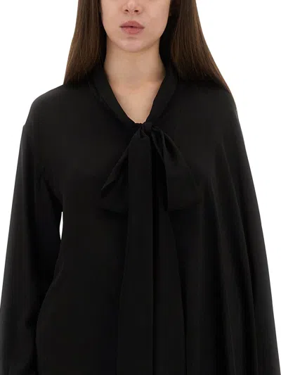 Balenciaga Blouse With Scarf In Black
