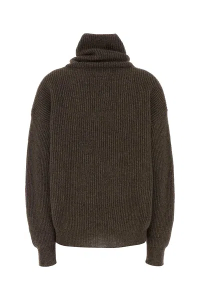 Uma Wang Turtleneck Relaxed Fit Wool Sweater In Multi