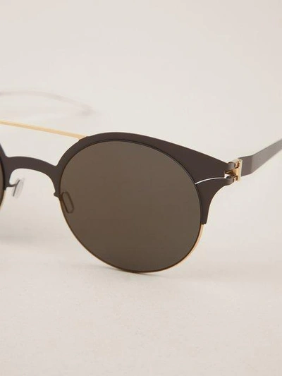 Shop Mykita Round Frame Sunglasses - Grey