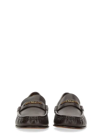Chloé Women Leather Loafer In Brown
