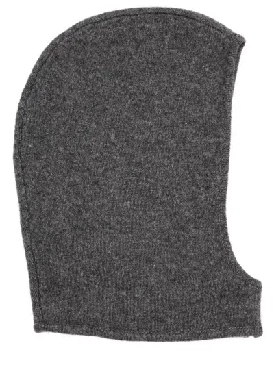 Ganni Women Wool Balaclava In Gray