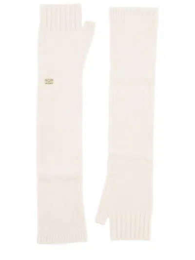 Ganni Wool Gloves. In Brown
