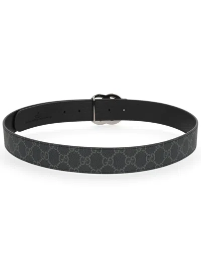 Gucci Reversible Belt "gg Marmont" In Black