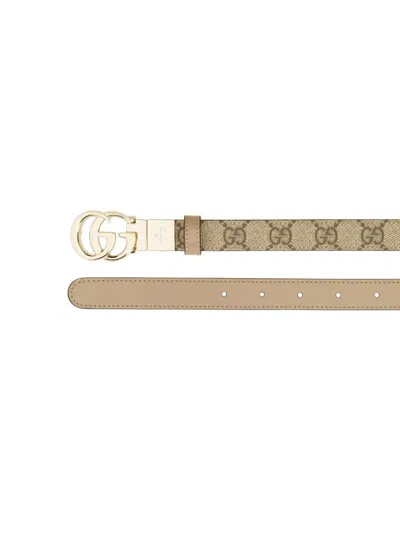 Gucci Gg Marmont Reversible Belt In Green