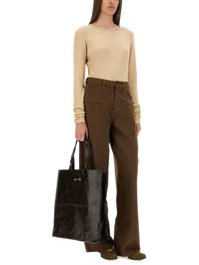 Uma Wang T-shirt "tata" In Neutral