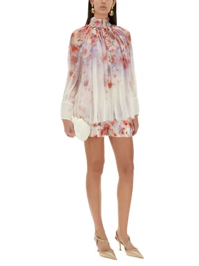 Zimmermann Smock Blouse "crush" In Multi