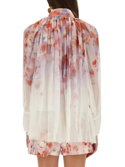 Zimmermann Smock Blouse "crush" In Multi