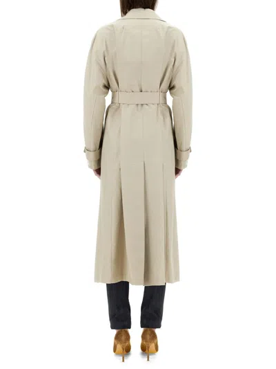 Max Mara Long "strench" Trench Coat In Neutral