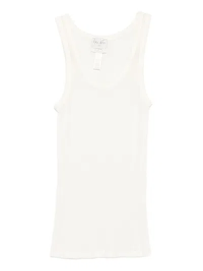 Forte Forte Wool Ribbed American Tank Top In White