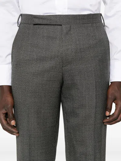 Lardini Pressed-crease Trousers In Gray