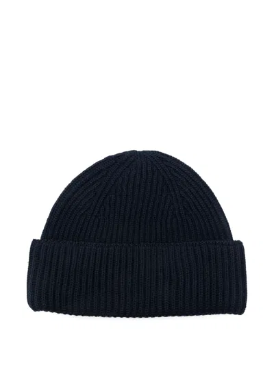 Maison Kitsuné Fox Head Large Beanie Accessories In Black
