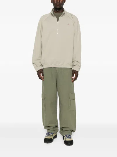 Roa Logo 490gsm Heavy Half Zip Clothing In Neutral