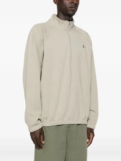 Roa Logo 490gsm Heavy Half Zip Clothing In Neutral