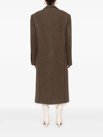 Federico Cina Double Breasted Raw Cut Long Coat