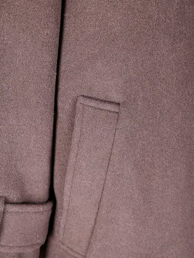 Samsoe & Samsoe Alma Long Sleeve Puffer Jacket In Brown