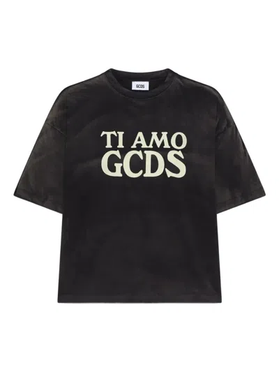 Gcds Printed T-shirt In Black