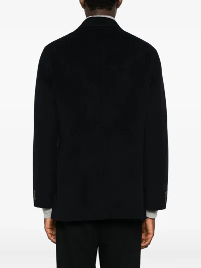 Montecore Double-breasted Coat In Black