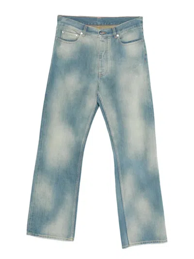 Off-white Blue Diagonal Raw Patch 90s Skate Jeans In Blue