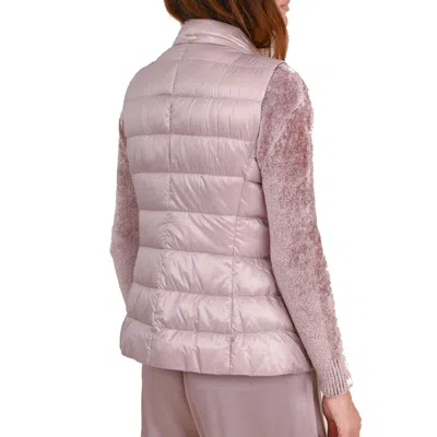 Herno Multicolor Polyamide Sleveless Jacket In Pink