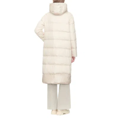 Herno Silk And Cashmere Padded Coat Women In White