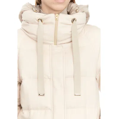 Herno Silk And Cashmere Padded Coat Women In White
