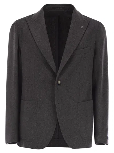 Tagliatore Two-button Patch Pocket Jacket In Black