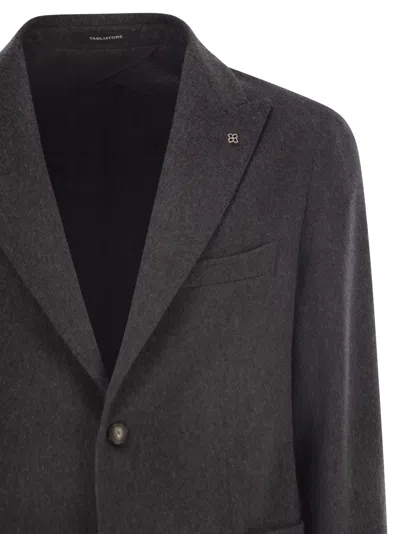 Tagliatore Two-button Patch Pocket Jacket In Black