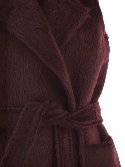 Max Mara Maxmara Abbozzi1234 Sleeveless Coat In Alpaca And Wool In Purple