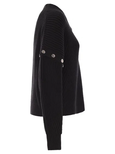 Sportmax Tay Oversized Jumper With Detachable Sleeves In Black
