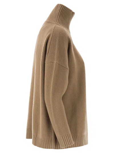 Weekend Max Mara Weekend Maxmara Borgia Wool Turtleneck Sweater In Brown