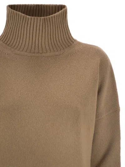 Weekend Max Mara Weekend Maxmara Borgia Wool Turtleneck Sweater In Brown