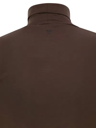 Weekend Max Mara Weekend Maxmara Multif Turtleneck T Shirt In Viscose Jersey In Brown