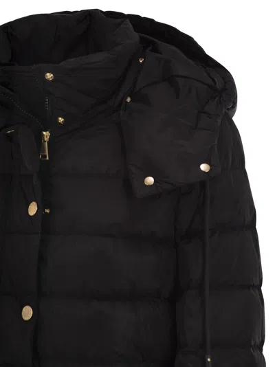 Weekend Max Mara Weekend Maxmara Cerbero Slim Fit Down Jacket In Water Repellent Taffeta In Black