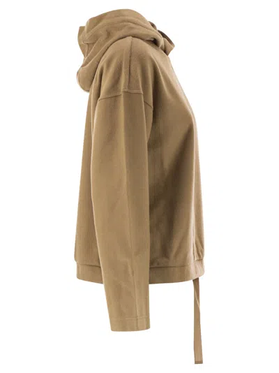 Weekend Max Mara Weekend Maxmara Oscuri Drap Jersey Sweatshirt In Brown