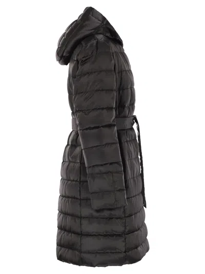 Maxmara The Cube Novef Reversible Down Jacket In Water Repellent Satin In Blue