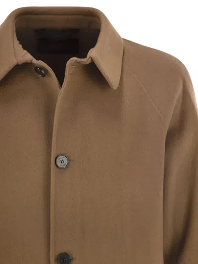 Paltò Maurilio Wool Coat In Brown