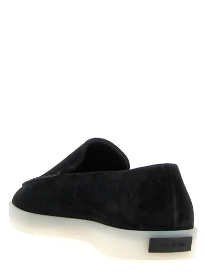 Fear Of God Suede Loafers With Rubber Sole And Round Toe In Black