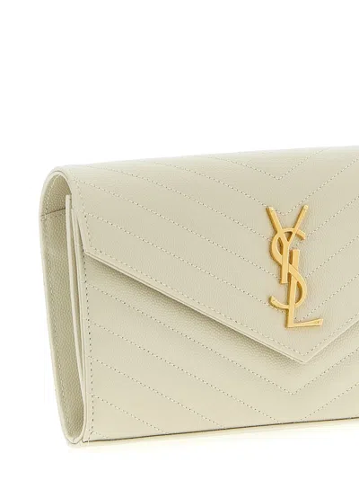 Saint Laurent 'monogramme' Crossbody Bag In White