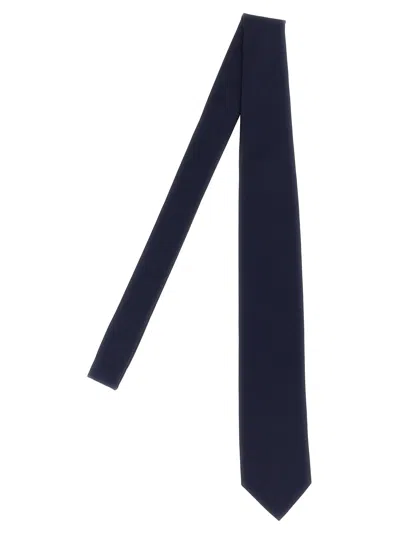 Pal Zileri Slim Silk Tie Featuring Keeper Loop In Blue