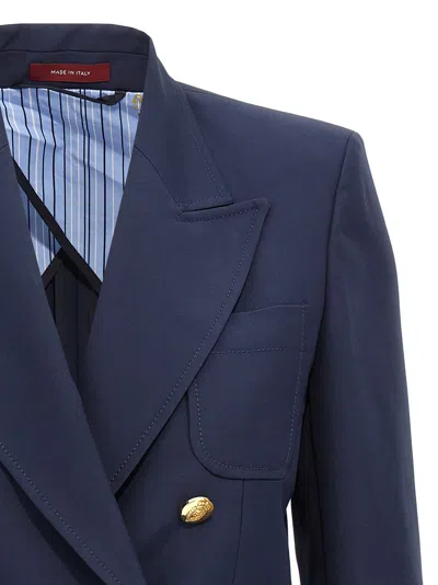 Gucci Blazer Double-breasted Gold-tone Buttons In Blue