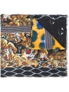 Kenzo Multi Icon Scarf In Black