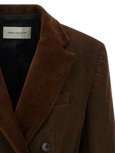 Dries Van Noten Befya Blazer In Brown