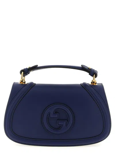 Gucci Medium Handbag Featuring Adjustable Strap In Blue